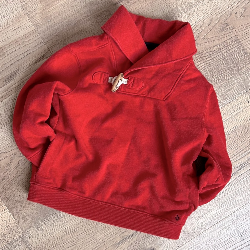 18-24M Janie & Jack Riviera Red Shawl Collar Pullover